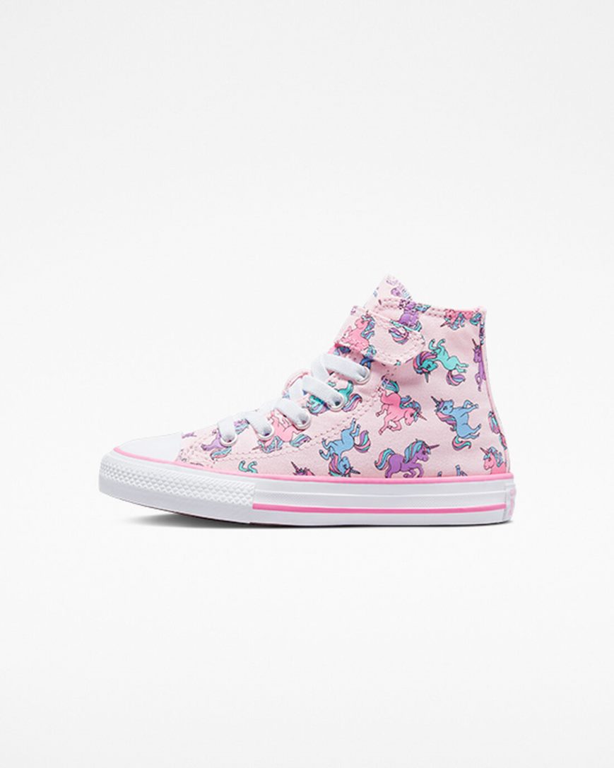 Tenis Converse Chuck Taylor All Star Easy-On Unicorns Cano Alto Menino Rosa Azuis | PT E0PT975